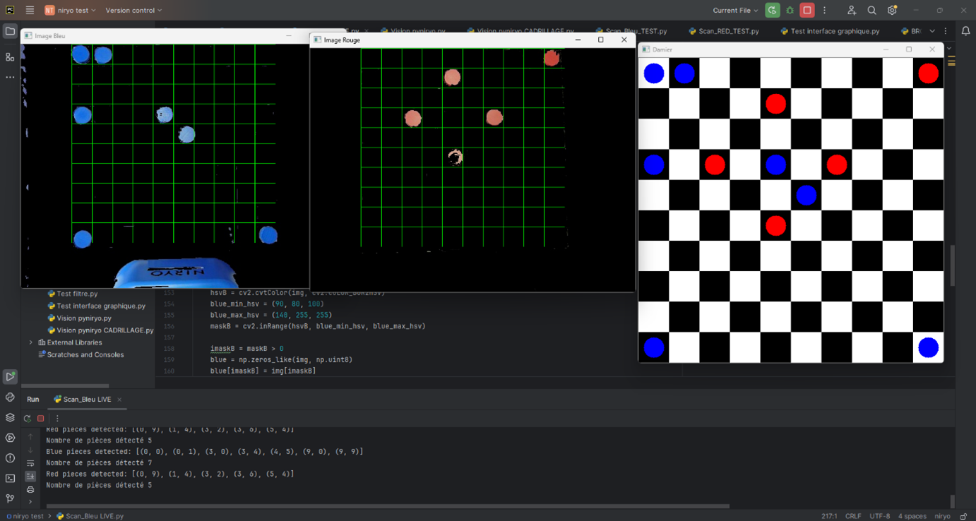 First vision pipeline results