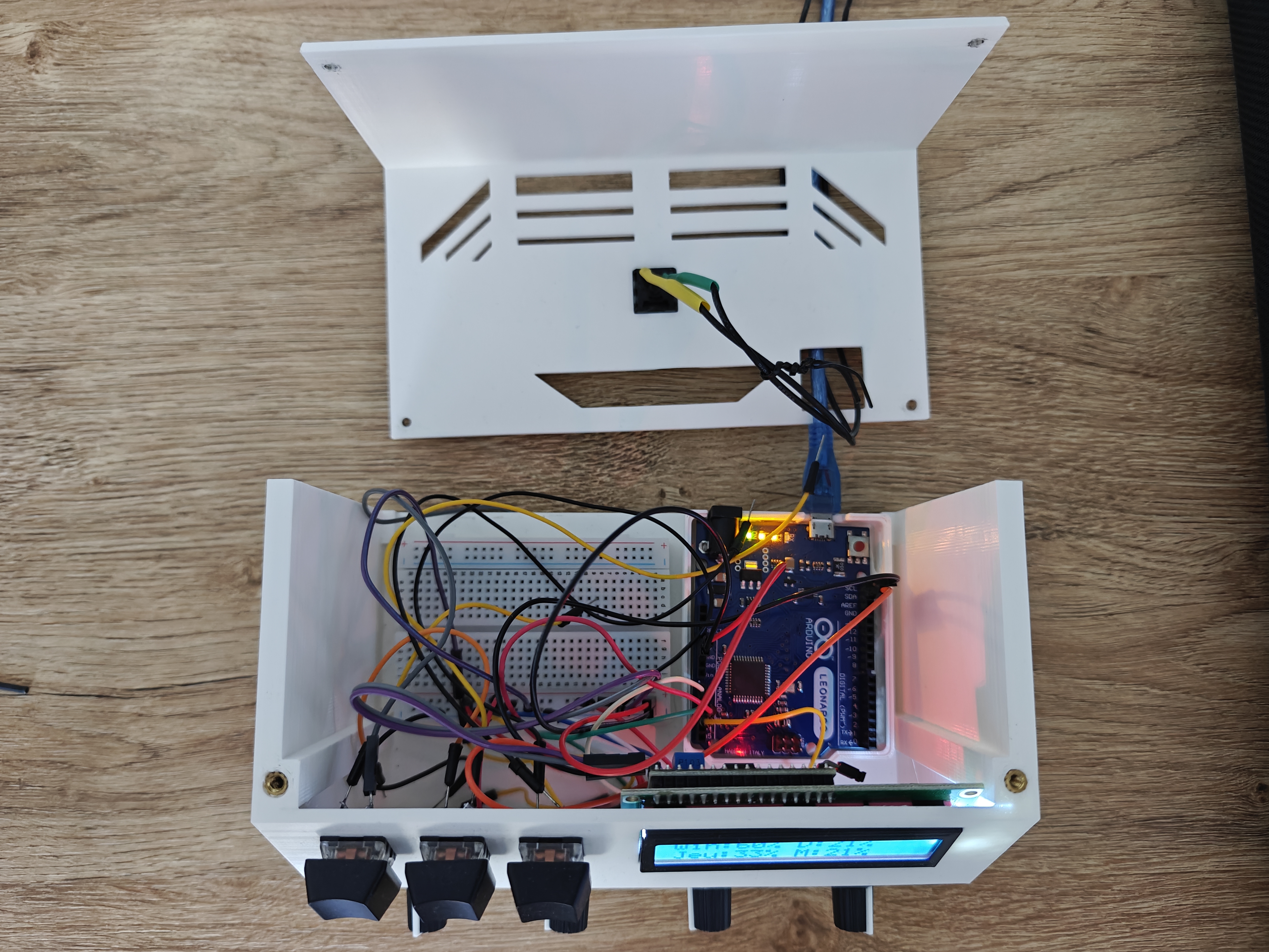 Interior view of the DIY Stream Deck